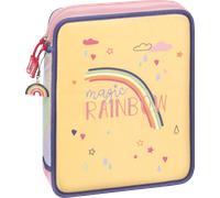 BRUNNEN Federmäppchen XXL Magic Rainbow | 2 Reißverschlüsse, gelb