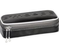 BRUNNEN Schlampermäppchen s'maepp XL „Carbon“ | 1 Klappe(n), schwarz/silberfarben