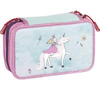 Brunnen Schüler-Etui 3-fach Einhorn-Prinzessin – gefüllt