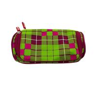 BRUNNEN Combi-Etui Duo oval Karo Beere/grün