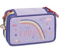 Brunnen XXL Schüler-Etui Federmappe 3 Magic Rainbow 3 Reißverschlüsse