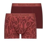 bruno banani 2er Pack Herren Unterhose Boxershorts Pants Trunks Shorts Calathea, Farbe:Rot, Wäschegröße:2XL, Artikel:-4859 weinrot/rostrot Print