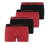 bruno banani 4er Pack Herren Boxershorts Shorts Unterhosen Flowing, Farbe:Mehrfarbig, Menge:4er Pack (2X 2er), Wäschegröße:L, Artikel:-3159 rubinrot/schwarz