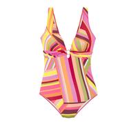 BRUNO BANANI Badeanzug Damen orange bedruckt Gr.34 Cup A/B