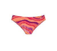 Bikini-Hose BRUNO BANANI "Kira", Damen, Gr. 34, N-Gr, rot (rot, pflaume), Obermaterial: 85% Polyamid, 15% Elasthan. Futter: 90% Polyester, 10% Elasthan, bedruckt, strukturiert, Badehosen, Mit modernem