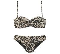 BRUNO BANANI Bügel-Bandeau-Bikini Damen braun-bedruckt Gr.34