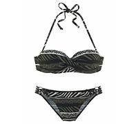 BRUNO BANANI Bügel-Bandeau-Bikini Damen oliv-bedruckt Gr.34 Cup C