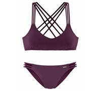 Bustier-Bikini BRUNO BANANI Gr. 40, Cup C/D, rot (bordeau) Damen Bikini-Sets (95877367-40) bordeau