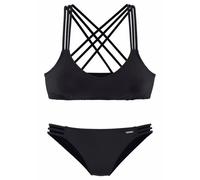 Bruno Banani Bustier-Bikini, mit Zierbändern 38, Cup C/D schwarz Damen Black White Trends Damenbademode Bustier-Bikini 38, Cup C/D schwarz