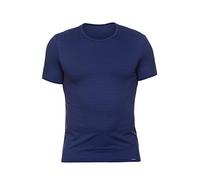 Bruno Banani Herren T-Shirt - Oberteil, Shirt, Check Line 2.0, Polyamid, Rundhals, Logo, einfarbig Dunkelblau XL