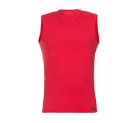 Bruno Banani Herren Tanktop - Check Line 2.0, Rundhals, Polyamid, Karo, Logo, einfarbig Rot L