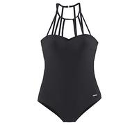 Badeanzug BRUNO BANANI, Damen, Gr. 38, Cup C/D, schwarz, Polyamid, Badeanzüge Badeanzug, mit eleganter Ausschnittvariante (22259822-38) schwarz
