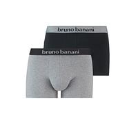 bruno banani Herren Boxershorts, 2er Pack - Flowing, Baumwolle Grau 3XL