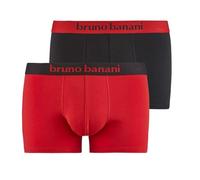 bruno banani - Flowing - Retro Short/Pant - 2er Pack (M Rosenrot/Schwarz)