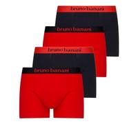 bruno banani - Flowing - Retro Short/Pant - 4er Pack (XXL Rot/Schwarz)