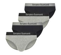bruno banani - Flowing - Sportslip/Unterhose - 4er Pack (S Schwarz/Grau Melange)