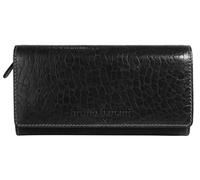 bruno banani große Geldbörse im Querformat Echt Leder Damen Echtleder Portemonnaie mit RFID-Schutz, Damen Wallet im Querformat schwarz 022124