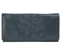 Geldbörse BRUNO BANANI "Mandala", Damen, blau, Leder, unifarben, Kleinlederwaren, echt Leder (35702115-0) blau