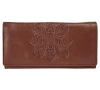 Geldbörse BRUNO BANANI "Mandala", Damen, braun (cognac), Leder, unifarben, Kleinlederwaren, echt Leder (98741024-0) cognac