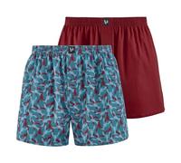 Bruno Banani Herren 2er Pack Boxershorts Cape Lobster Retroshorts, Blau/Rot, S EU