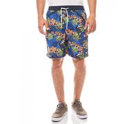 Bruno Banani Herren BadeShort Bermuda Reef Break, Gr. X-Large, Mehrfarbig (blau/grün/orange flowerprint 1954)