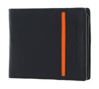 bruno banani Herren Geldbörse Portemonnaie Geldbeutel Black/Orange 1934