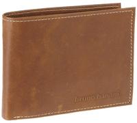 BRUNO BANANI Herren Leder Geldbörse BUFFALO Geldbeutel Portemonnaie Cognac Hellbraun
