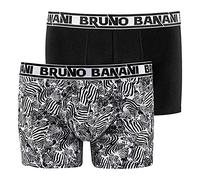 Bruno Banani Herren Monomatic Boxershorts, schwarz/weiß Zebra Print // schwarz, S