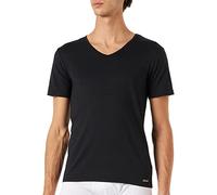 Bruno Banani Herren T-Shirt - Oberteil, Shirt, Check Line 2.0, Polyamid, Rundhals, Logo, einfarbig Schwarz 2XL