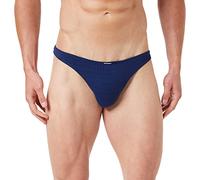 bruno banani Herren String Check Line 2.0 Tanga, Blau (Marine Karo 542), Small (Herstellergröße: S)