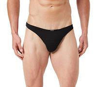 bruno banani Herren String Check Line 2.0 Tanga, Schwarz (Schwarz Karo 125), X-Large (Herstellergröße: XL)
