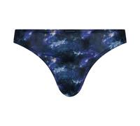 bruno banani Herren String Tanga Slip Unterhose Space Raver, Farbe:Blau, Größe:XL, Artikel:-3156 schwarz/blau Print