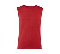 Bruno Banani Herren Tanktop - Check Line 2.0, Rundhals, Polyamid, Karo, Logo, einfarbig Rot S