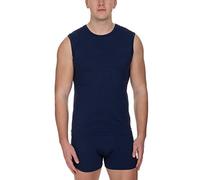 Bruno Banani Herren Tanktop - Check Line 2.0, Rundhals, Polyamid, Karo, Logo, einfarbig Dunkelblau S