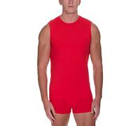 Bruno Banani Herren Tanktop - Check Line 2.0, Rundhals, Polyamid, Karo, Logo, einfarbig Rot S