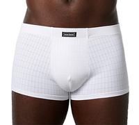 Bruno Banani Hipshort Check Line 2.0 Gr. S - Karomuster Weiß - Elastische Herren Boxershorts Eng Anliegend - Mikrofaser Unterhose - Ideale Passform