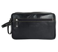 BRUNO BANANI Kulturtasche Echt Leder Herren 021128 Rindleder Kulturbeutel, Kosmetiktasche für Reisen, Waschtasche zum Aufhängen, Necessaire mit Reißverschluss