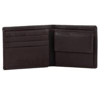 bruno banani Portemonnaie/Geldbeutel Herren, NEW YORK buff leather Geldbörse, Geldbeutel, Scheintasche quer mit Klappe klein, echt Leder, dunkel braun