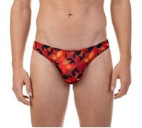 bruno banani String Herren orange Geprintet, M