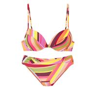 BRUNO BANANI Push-Up-Bikini Damen orange bedruckt Gr.36 Cup C