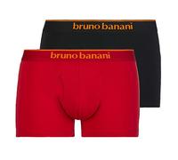 Bruno Banani Herren Boxershorts, 2er Pack - Quick Access, Unterhose, einfarbig, Baumwolle Schwarz/Rot 2XL