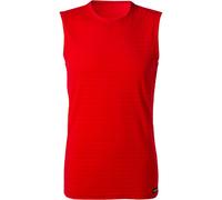 Bruno Banani Herren Tanktop - Check Line 2.0, Rundhals, Polyamid, Karo, Logo, einfarbig Rot L