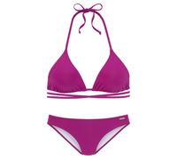 Bruno Banani Triangel-Bikini unifarben mit langem Bindeband, beere