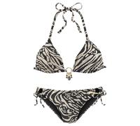 BRUNO BANANI Triangel-Bikini Damen braun-bedruckt Gr.32 Cup A/B