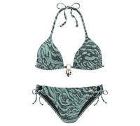 BRUNO BANANI Triangel-Bikini Damen jade bedruckt Gr.40 Cup C/D
