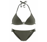 Bruno Banani Triangel-Bikini, mit Zierbändern 36, Cup C grün Damen Black White Trends Damenbademode Triangel-Bikini 36, Cup C oliv