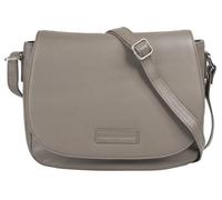 bruno banani Umhängetasche Echt Leder Damen Crossbody Ledertasche mit Handyfach | Messenger Bag mit Magnetverschluss | Schultertasche mit Reißverschluss grau 022201