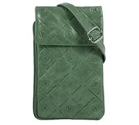 bruno banani Umhängetasche Echt Leder Damen Kleine Leder Schultertasche, Praktische Crossbody Bag, 3 Visitenkartenfächer, 1 Hauptfach grün 021828