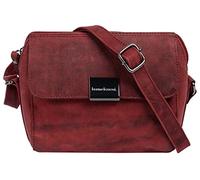 Umhängetasche BRUNO BANANI, Damen, Gr. B/H/T: 17cm x 15cm x 4cm onesize, rot, Leder, unifarben, Taschen Umhängetasche, echt Leder (42743520-0) rot