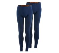 Bruno Banani Lange Unterhose Longpant Warm Up, Cotton Stretch, Logobund, Einfarbig für Herren - M